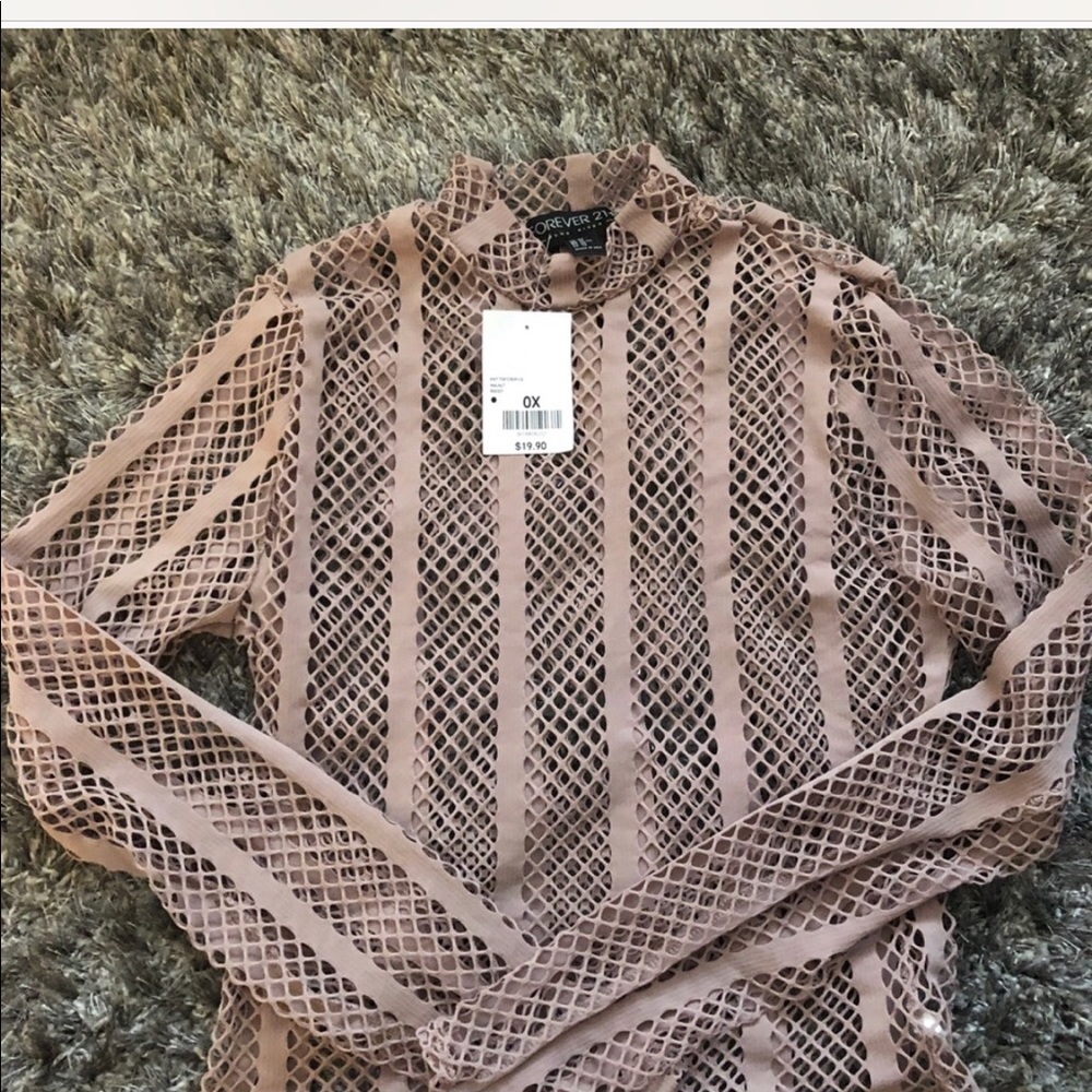 Fishnet forever 21 XL plus 2 piece